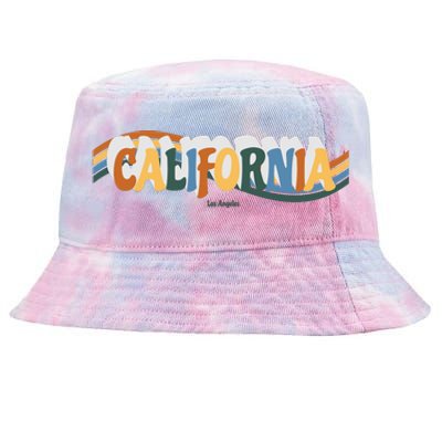 Retro Los Angeles California Cali Wave Tie-Dyed Bucket Hat