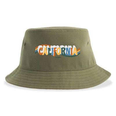 Retro Los Angeles California Cali Wave Sustainable Bucket Hat