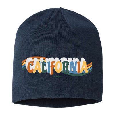 Retro Los Angeles California Cali Wave Sustainable Beanie