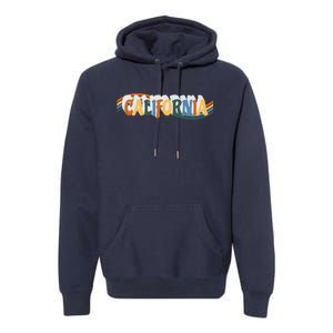 Retro Los Angeles California Cali Wave Premium Hoodie