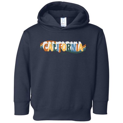 Retro Los Angeles California Cali Wave Toddler Hoodie