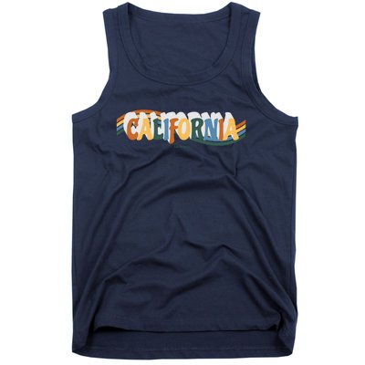 Retro Los Angeles California Cali Wave Tank Top