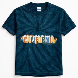 Retro Los Angeles California Cali Wave Kids Tie-Dye T-Shirt