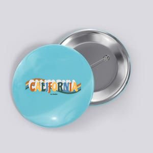 Retro Los Angeles California Cali Wave Button