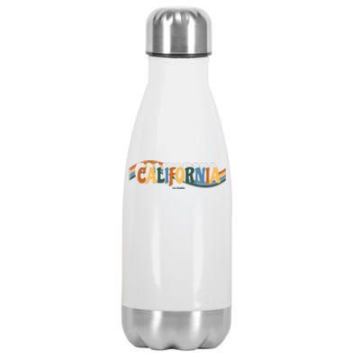 Retro Los Angeles California Cali Wave Stainless Steel Insulated Water Bottle