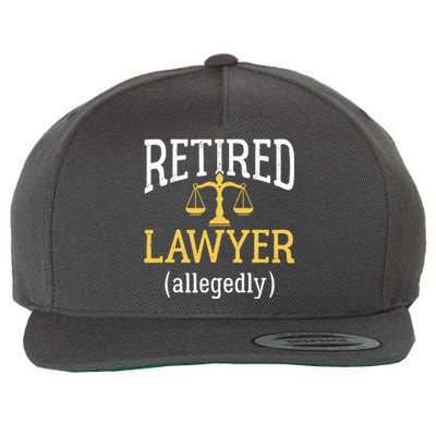 Retired Lawyer Allegedly Funny Attorney Retirement Wool Snapback Cap