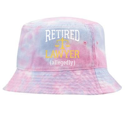 Retired Lawyer Allegedly Funny Attorney Retirement Tie-Dyed Bucket Hat