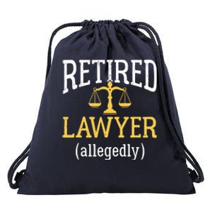 Retired Lawyer Allegedly Funny Attorney Retirement Drawstring Bag