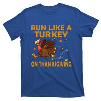 Run Like A Turkey On Thanksgiving Funny Running Runner Gift T-Shirt