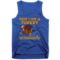 Run Like A Turkey On Thanksgiving Funny Running Runner Gift Tank Top