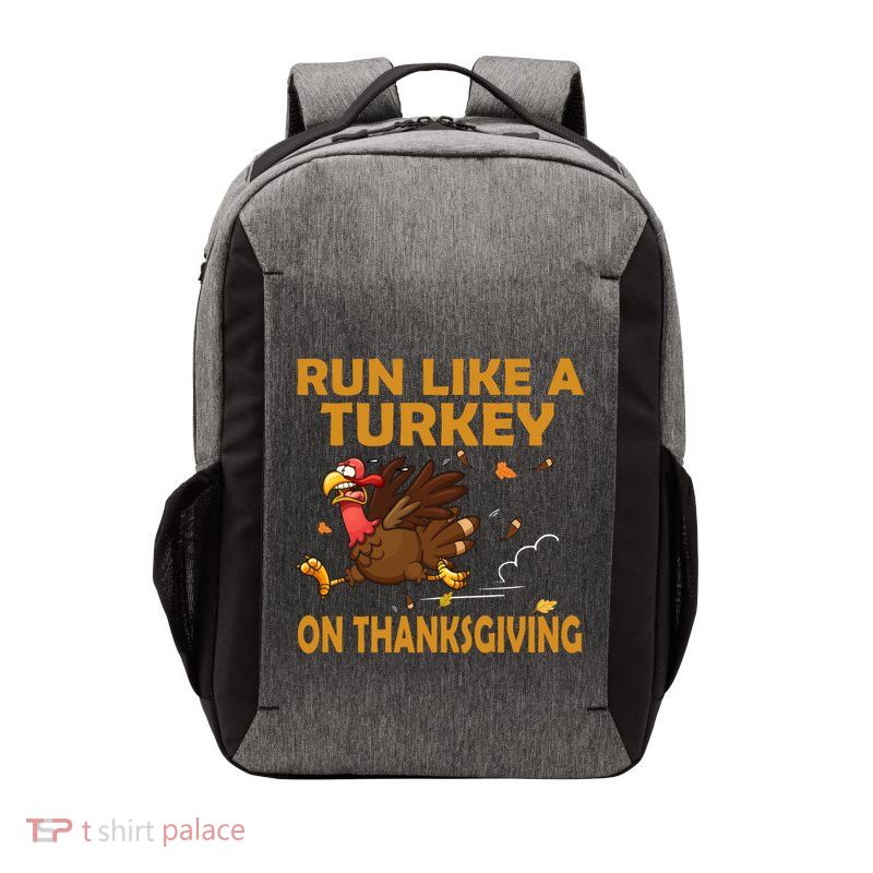 Run Like A Turkey On Thanksgiving Funny Running Runner Gift Vector Backpack