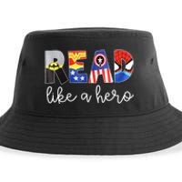 Read Like A Hero Read Teacher School Education Book Lover Sustainable Bucket Hat