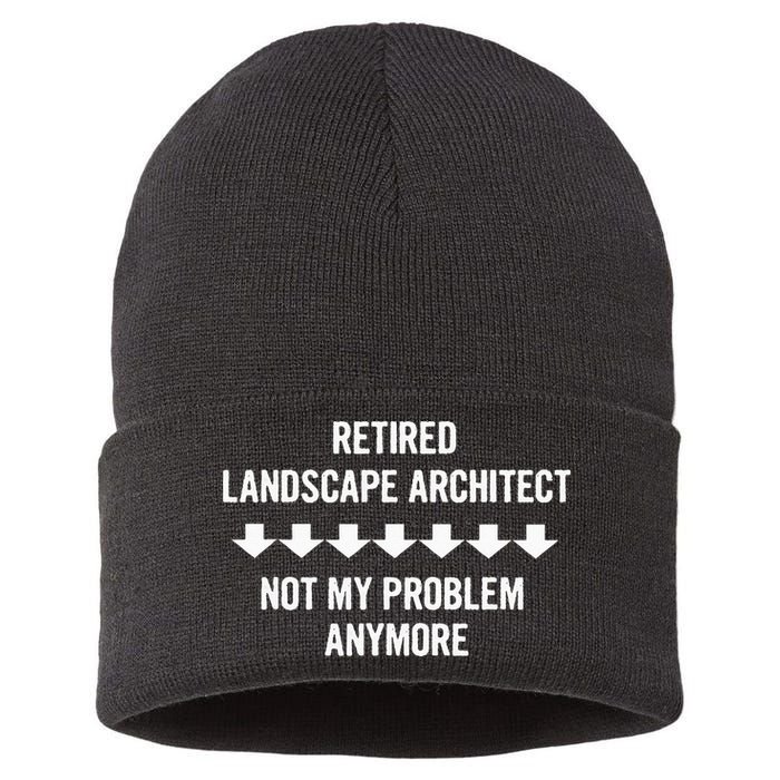 Retired Landscape Architect Not My Problem Anymore Sustainable Knit Beanie