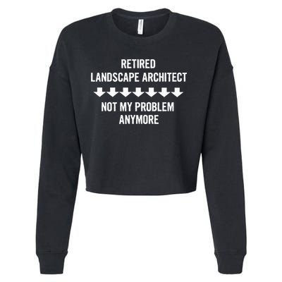 Retired Landscape Architect Not My Problem Anymore Cropped Pullover Crew