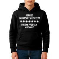 Retired Landscape Architect Not My Problem Anymore Kids Hoodie