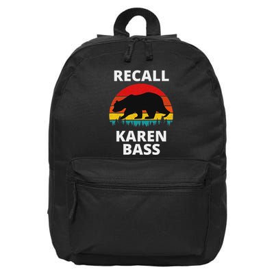 Recall Los Angeles Mayor Karen Bass Recall Karen Bass 16 in Basic Backpack