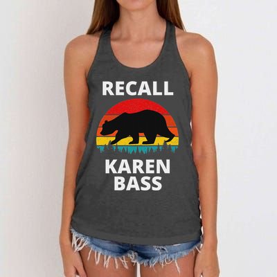 Recall Los Angeles Mayor Karen Bass Recall Karen Bass Women's Knotted Racerback Tank