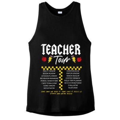 Retro Lightning Bolt Abcd The Teacher Ladies PosiCharge Tri-Blend Wicking Tank