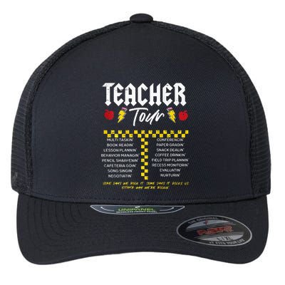 Retro Lightning Bolt Abcd The Teacher Flexfit Unipanel Trucker Cap