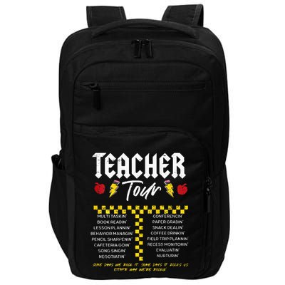 Retro Lightning Bolt Abcd The Teacher Impact Tech Backpack