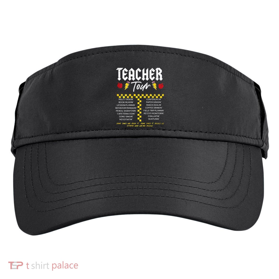 Retro Lightning Bolt Abcd The Teacher Adult Drive Performance Visor