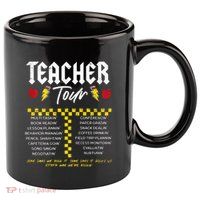 Retro Lightning Bolt Abcd The Teacher 11oz C Handle Ceramic Mug