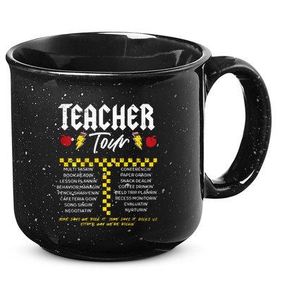 Retro Lightning Bolt Abcd The Teacher 15oz Campfire Ceramic Mug