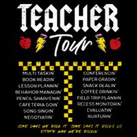 Retro Lightning Bolt Abcd The Teacher Drawstring Bag