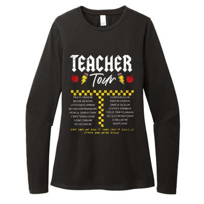 Retro Lightning Bolt Abcd The Teacher Womens CVC Long Sleeve Shirt