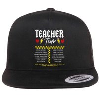 Retro Lightning Bolt Abcd The Teacher Flat Bill Trucker Hat