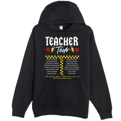Retro Lightning Bolt Abcd The Teacher Premium Pullover Hoodie