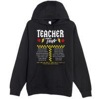 Retro Lightning Bolt Abcd The Teacher Premium Pullover Hoodie