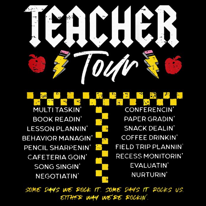 Retro Lightning Bolt Abcd The Teacher Youth Performance Sprint T-Shirt