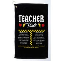 Retro Lightning Bolt Abcd The Teacher Golf Towel