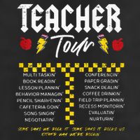 Retro Lightning Bolt Abcd The Teacher Golf Towel