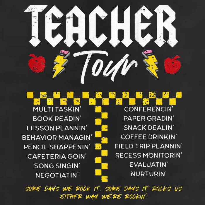 Retro Lightning Bolt Abcd The Teacher Golf Towel