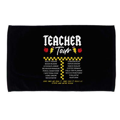 Retro Lightning Bolt Abcd The Teacher Microfiber Hand Towel