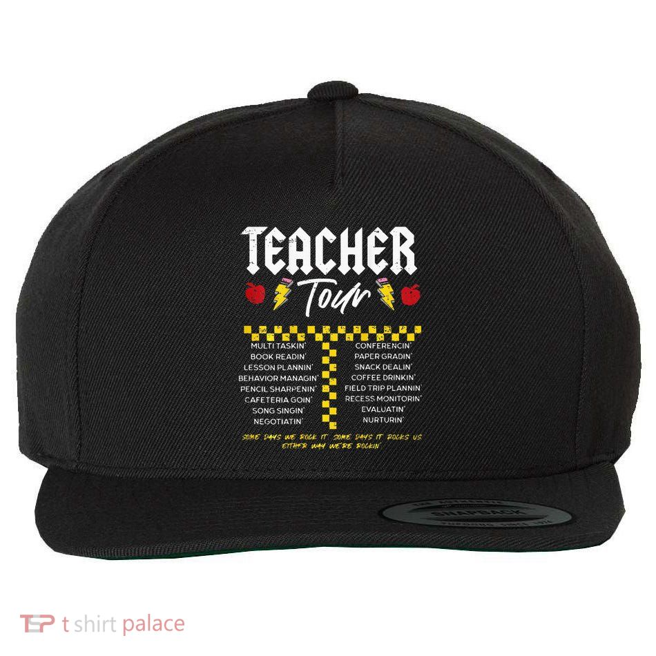 Retro Lightning Bolt Abcd The Teacher Wool Snapback Cap