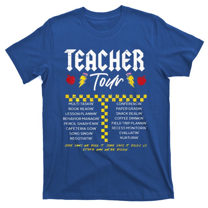 Retro Lightning Bolt Abcd The Teacher T-Shirt