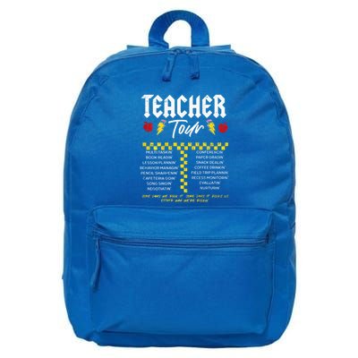 Retro Lightning Bolt Abcd The Teacher 16 in Basic Backpack
