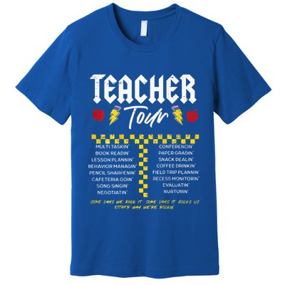 Retro Lightning Bolt Abcd The Teacher Premium T-Shirt