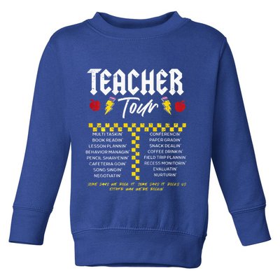 Retro Lightning Bolt Abcd The Teacher Toddler Sweatshirt