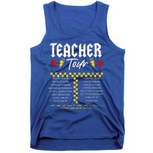 Retro Lightning Bolt Abcd The Teacher Tank Top