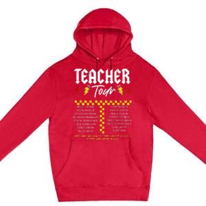 Retro Lightning Bolt Abcd The Teacher Premium Pullover Hoodie