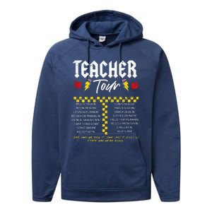 Retro Lightning Bolt Abcd The Teacher Performance Fleece Hoodie