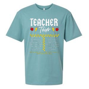 Retro Lightning Bolt Abcd The Teacher Sueded Cloud Jersey T-Shirt