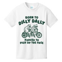 Raccoon Lovers Born To Dilly Dally Forced To Pick Up The Pace Kids T-Shirt
