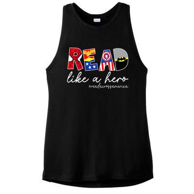 Reading Lover Book Lover Reading Teacher Apparel Read Books Ladies PosiCharge Tri-Blend Wicking Tank