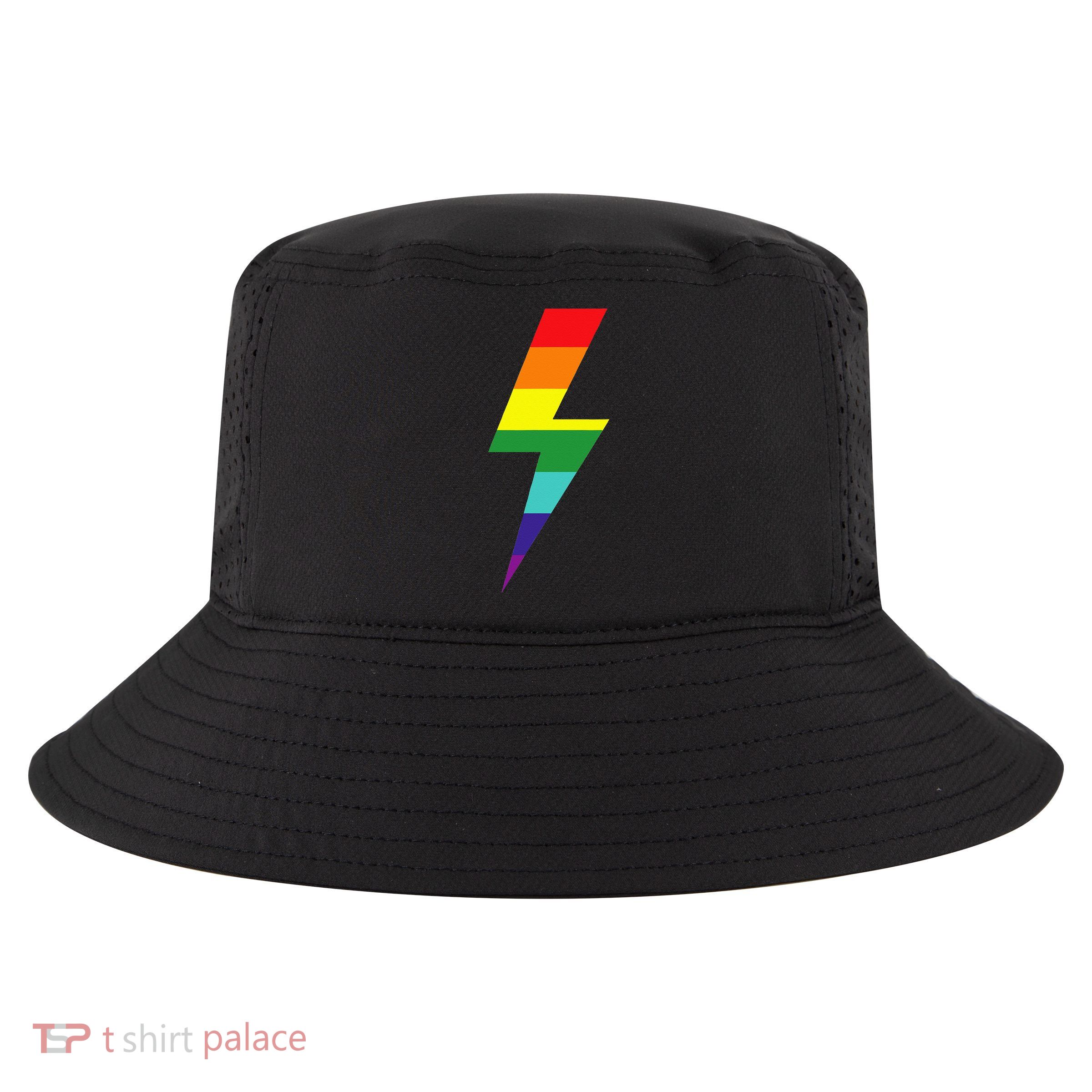 Rainbow Lightning Bolt Cool Comfort Performance Bucket Hat
