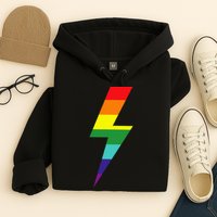 Rainbow Lightning Bolt Hoodie
